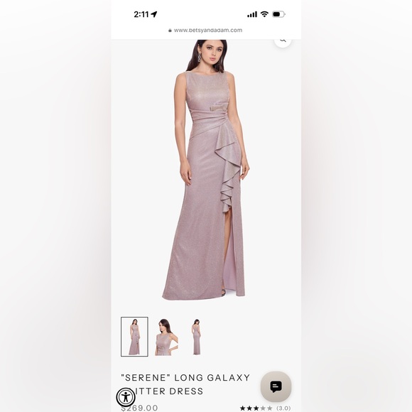 Betsey Johnson Dresses & Skirts - Betsey Johnson “Serene” Long Galaxy Glitter Gown